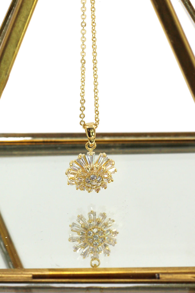 brilliant little sun crystal necklace