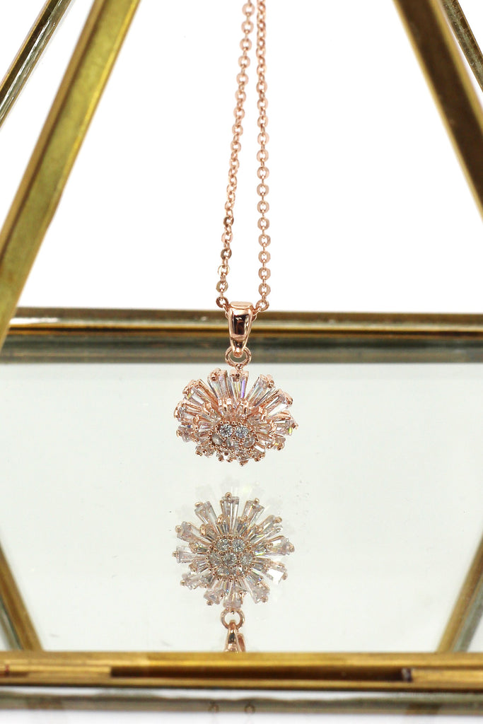 elegant necklace earrings crystal set