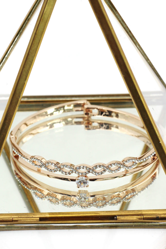 disposition wave circle crystal bracelet