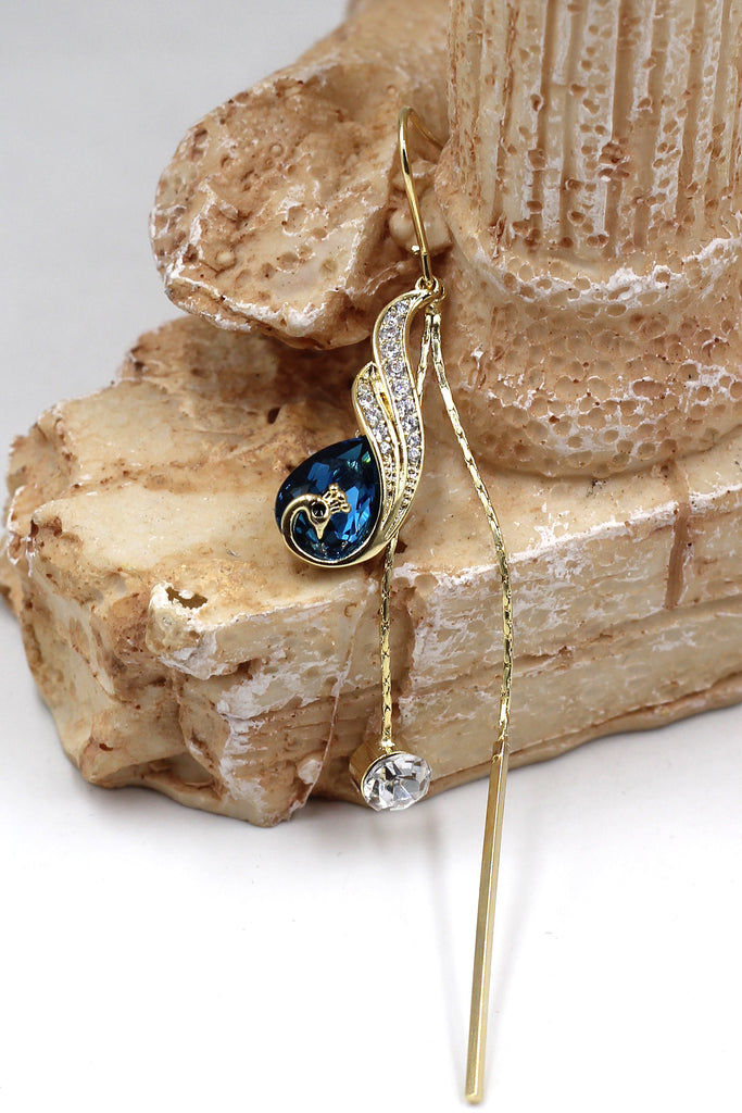 Fashion vintage blue crystal earrings