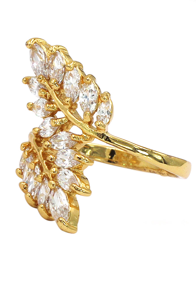 noble fringe crystal lady ring