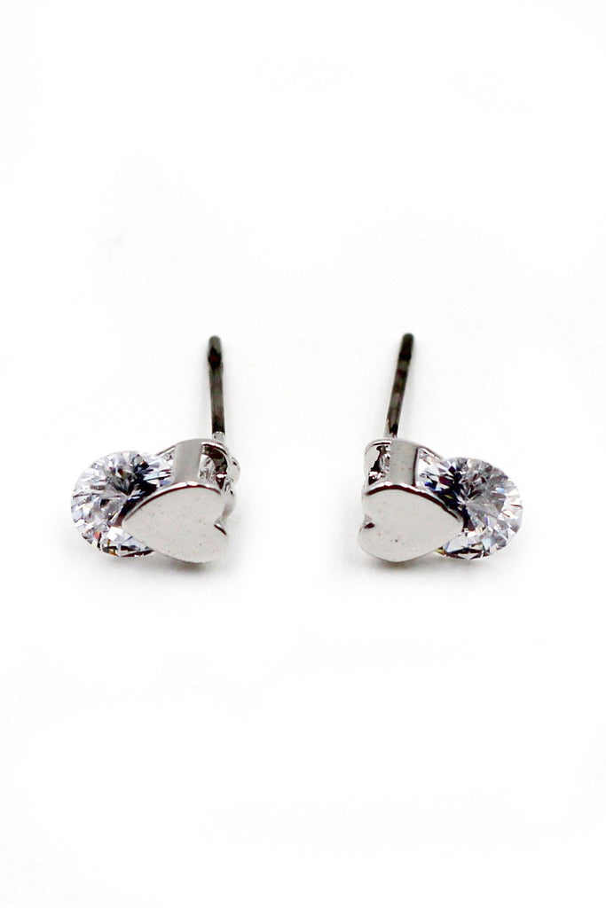 double love crystal necklace earrings set