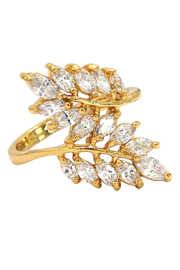 noble fringe crystal lady ring