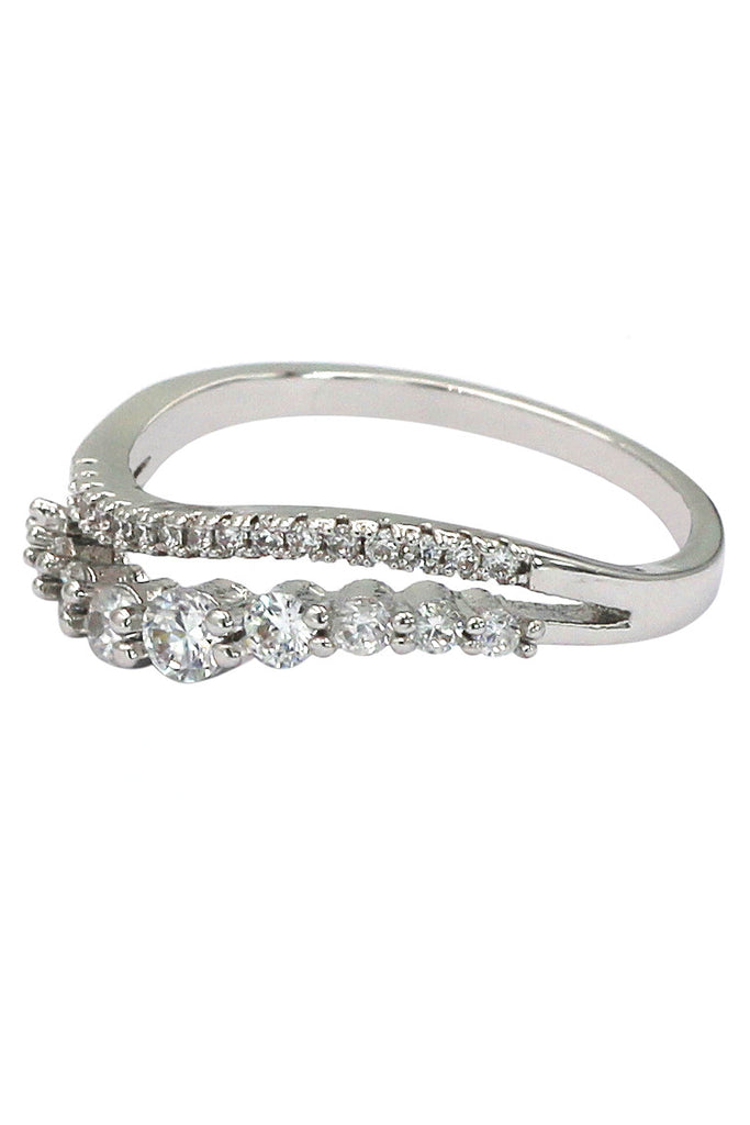 fashion vitality silver crystal ring