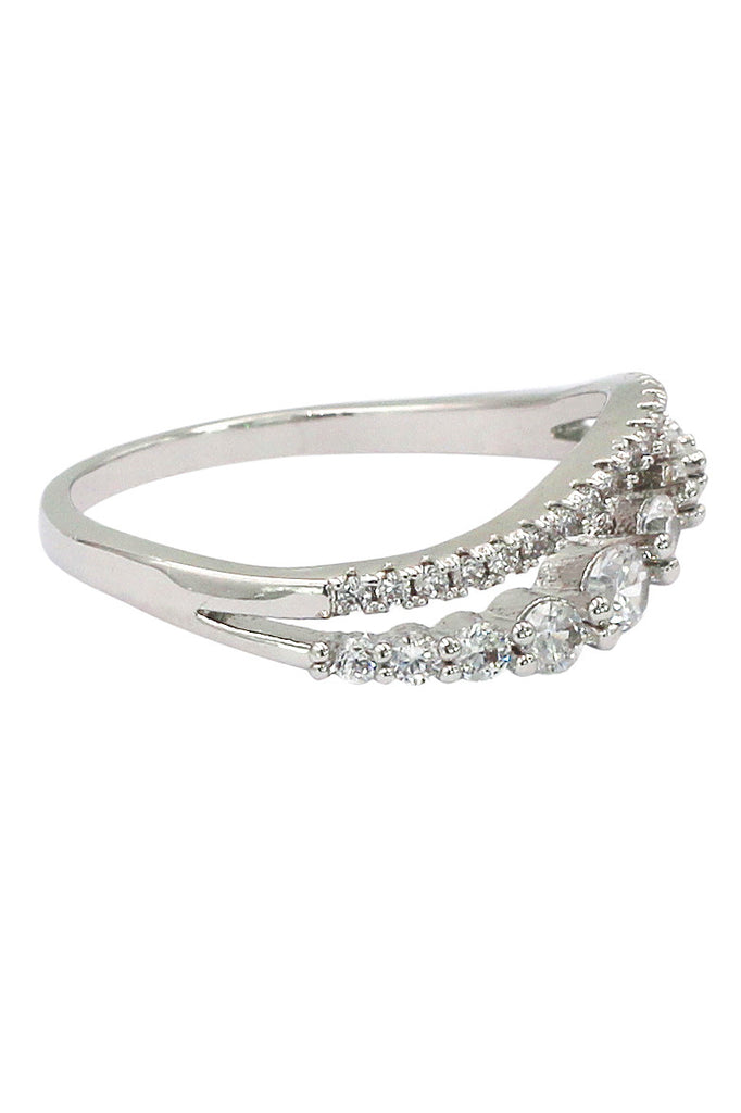 fashion vitality silver crystal ring