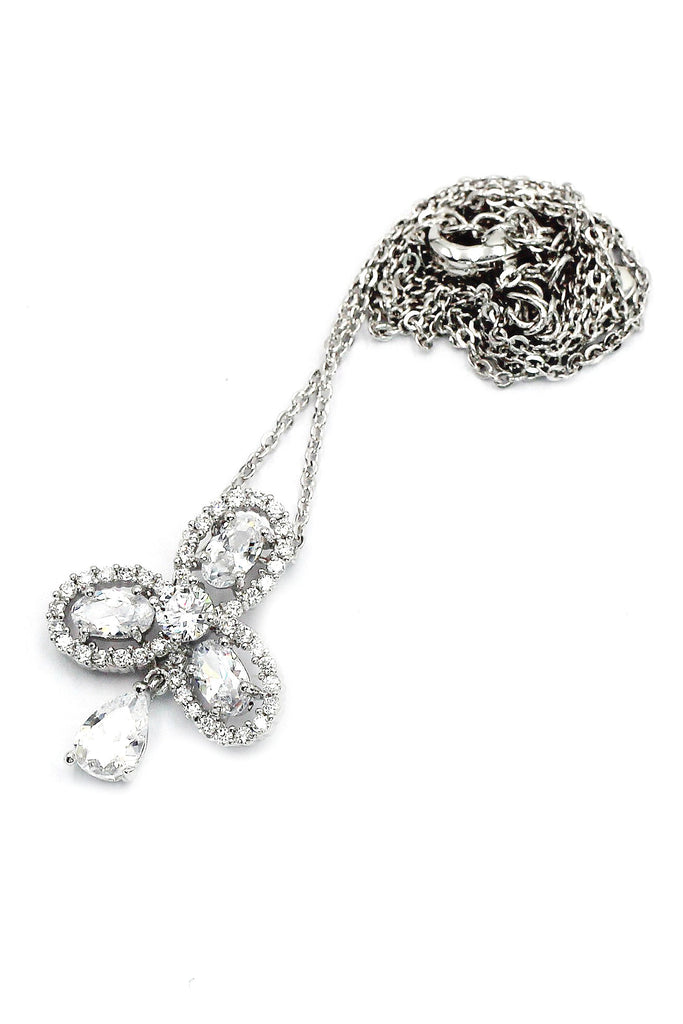 clover crystal ring necklace set