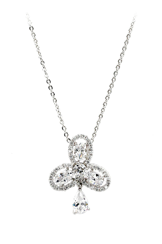 clover crystal ring necklace set