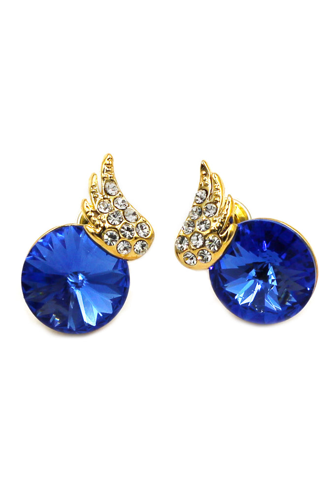 elegant mini wings diamond earrings