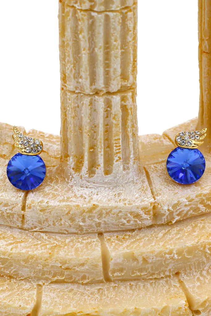 elegant mini wings diamond earrings