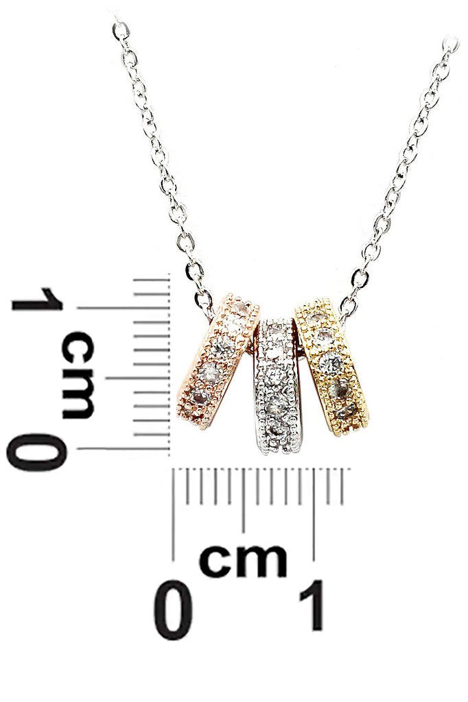 small wheel crystal necklace