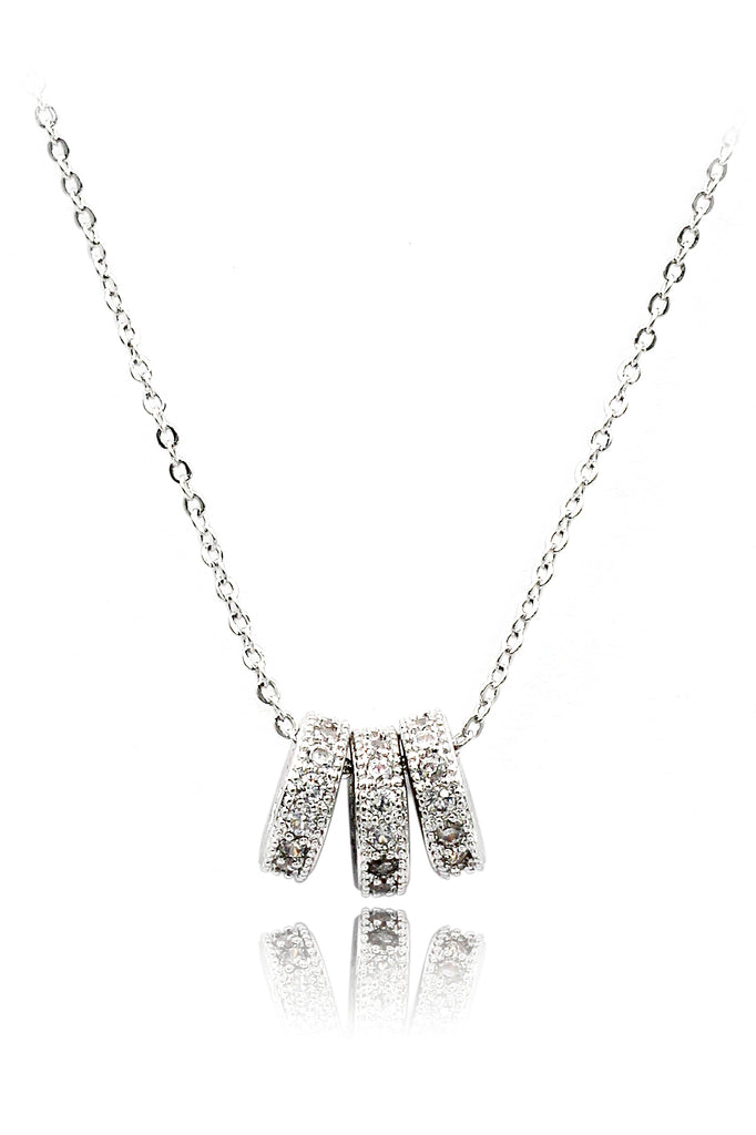 small wheel crystal necklace