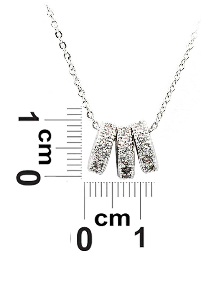 small wheel crystal necklace