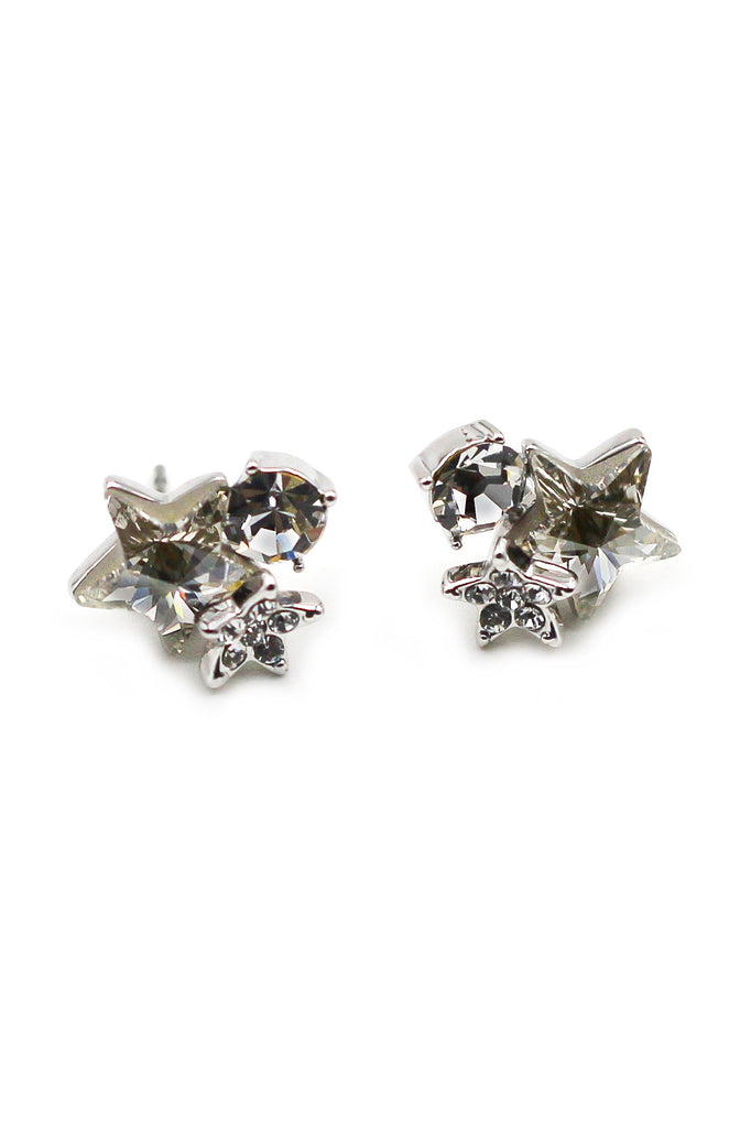 lovely cute star crystal earrings