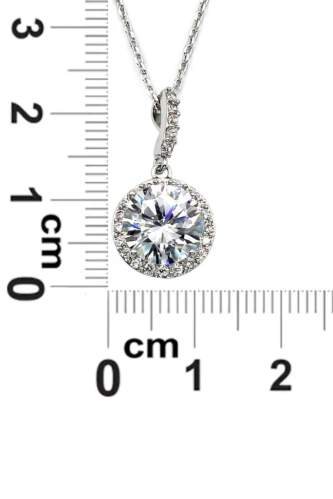 shiny small pendant clavicle chain earrings set