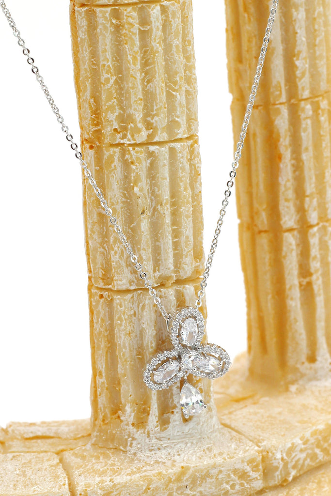 clover crystal ring necklace set