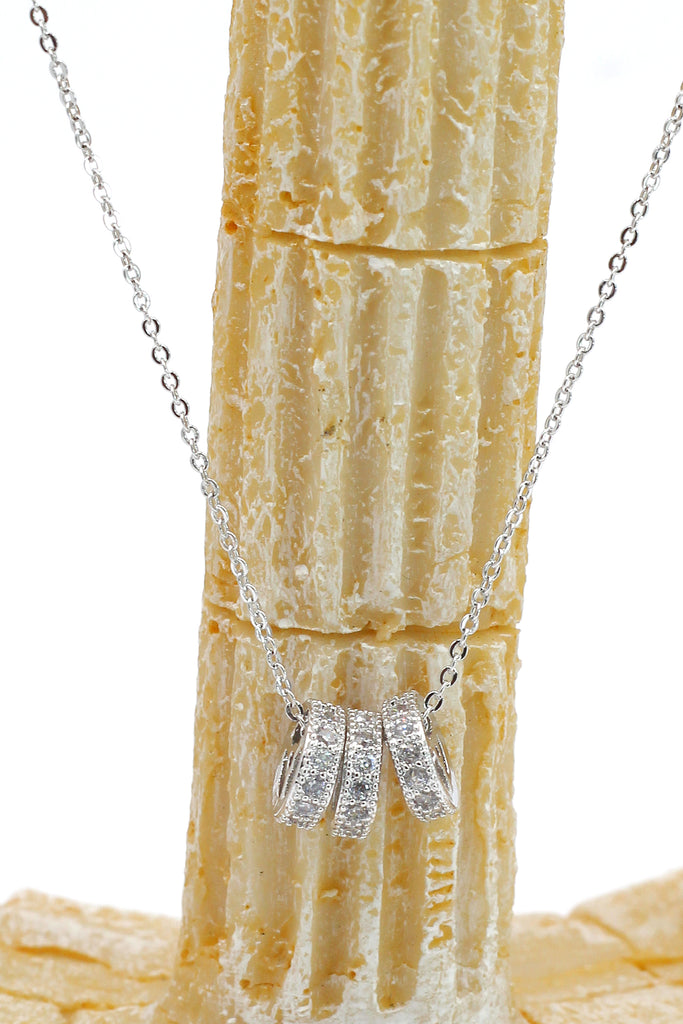 small wheel crystal necklace