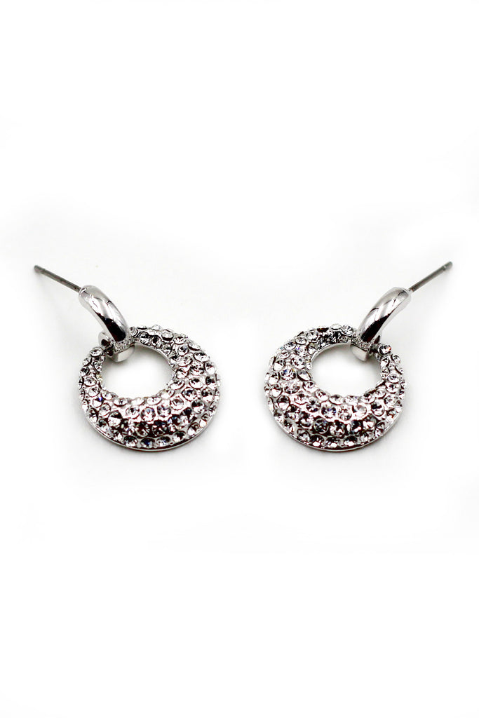 fashion circle crystal earrings