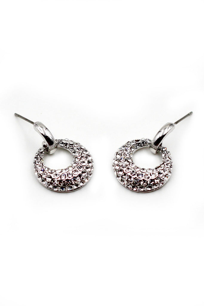 noble golden crystal necklace earrings set