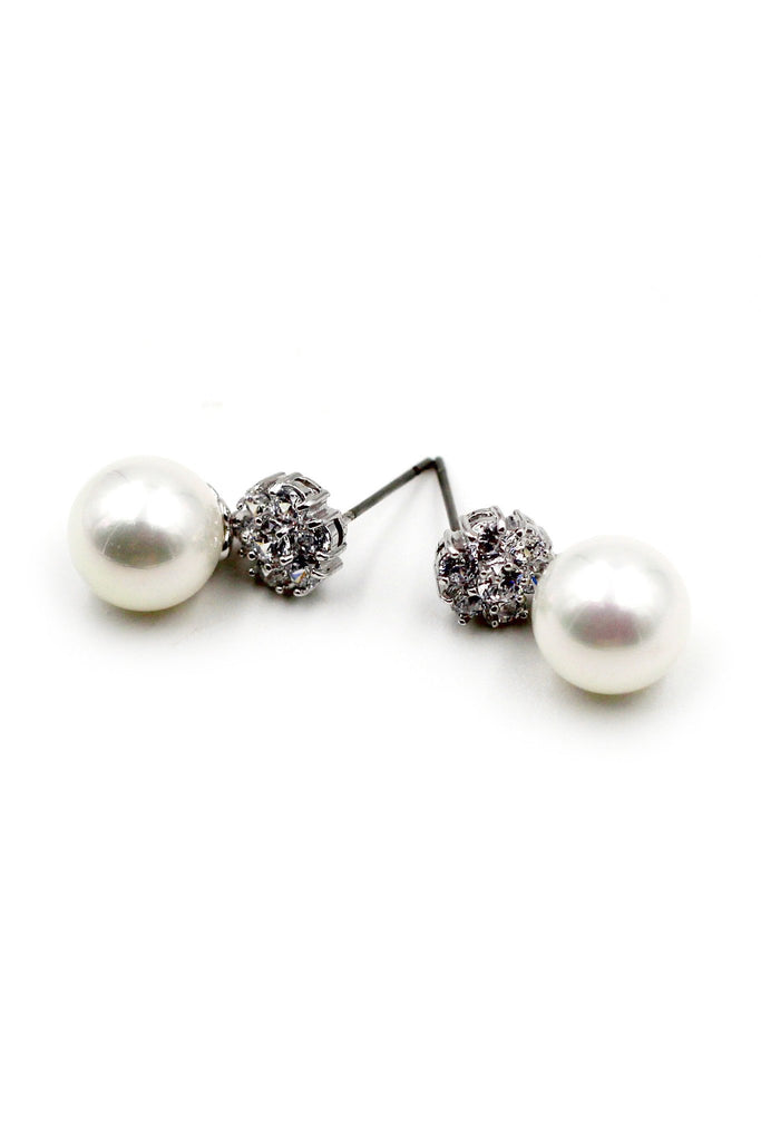 fashion crystal pearl earrings necklace set