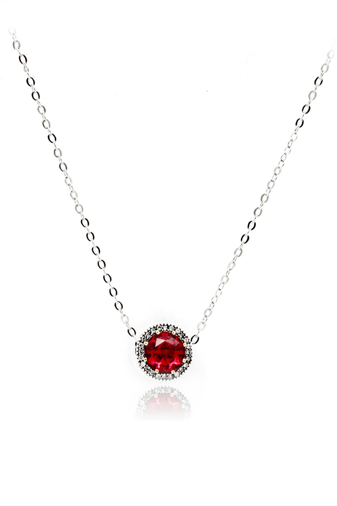 red crystal earrings necklace set