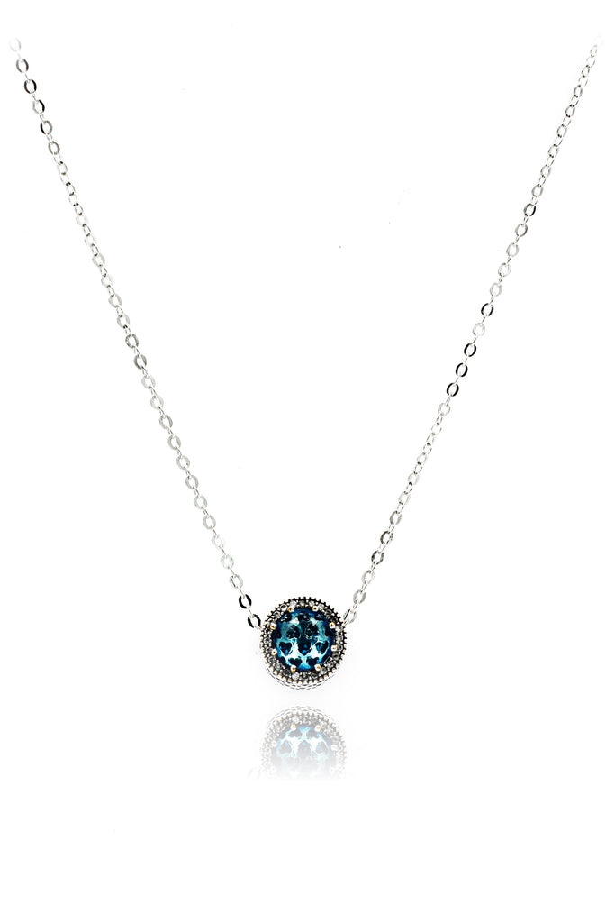 ocean heart crystal necklace