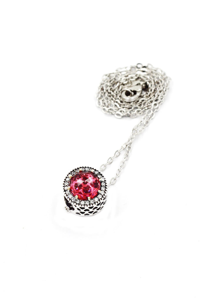 red crystal earrings necklace set