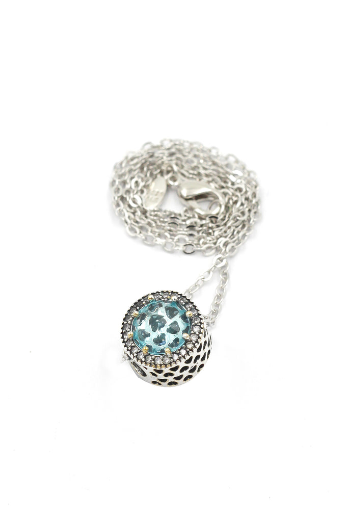 ocean heart crystal necklace