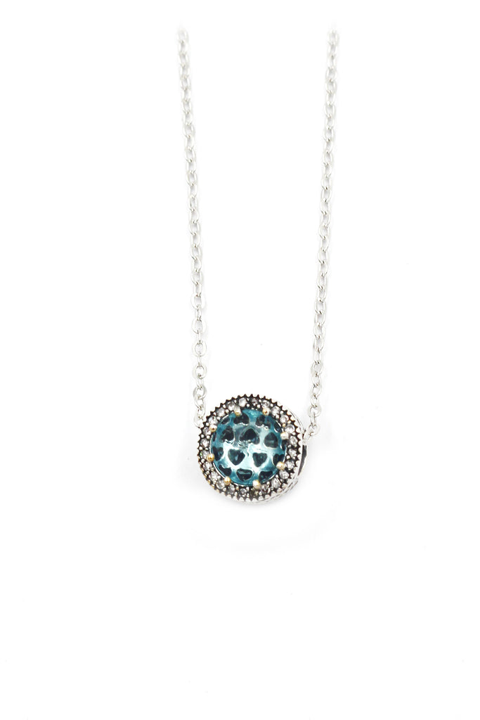 ocean heart crystal necklace
