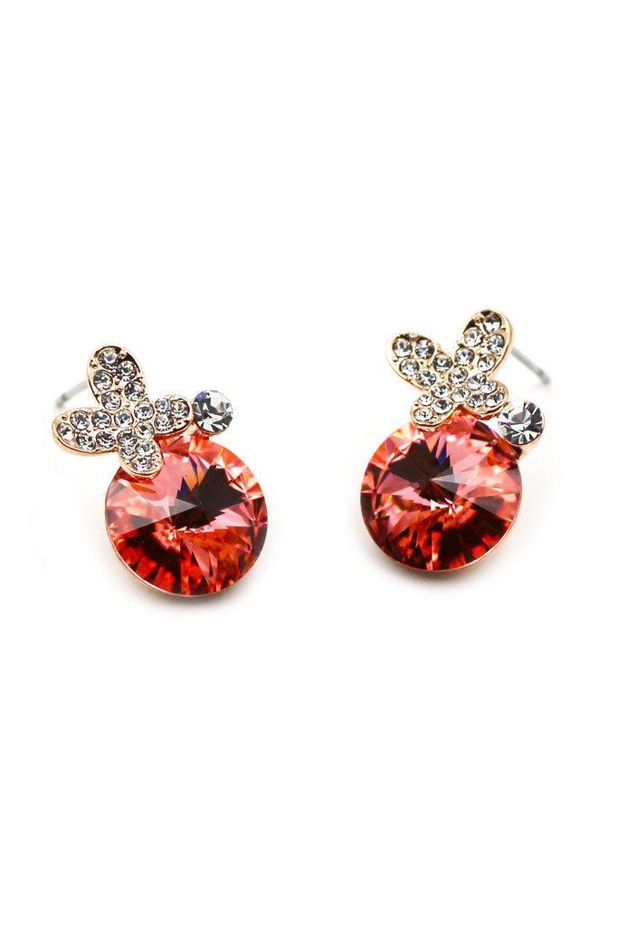 beautiful crystal earrings necklace set