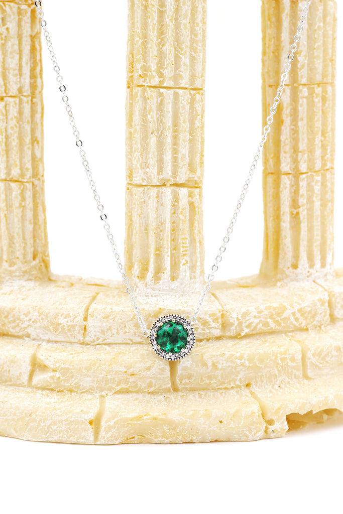 ocean heart crystal necklace