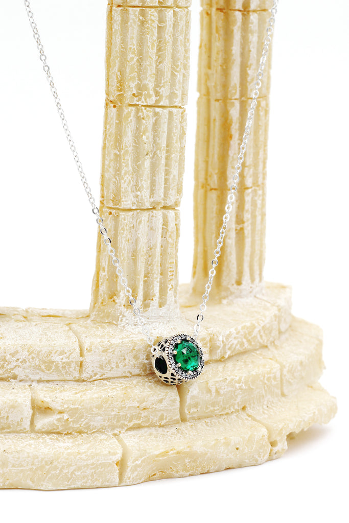 ocean heart crystal necklace