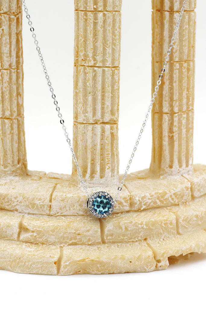 ocean heart crystal necklace