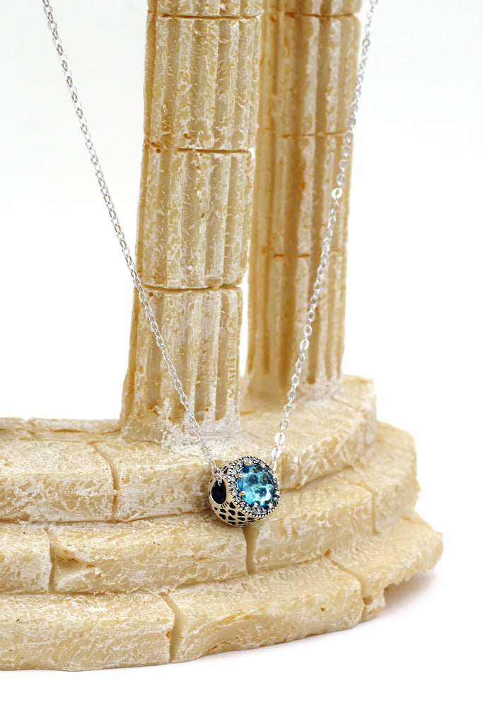 ocean heart crystal necklace