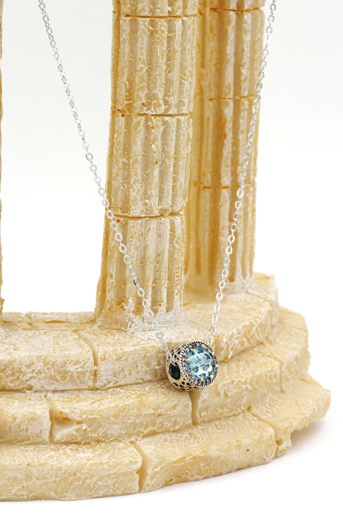 ocean heart crystal necklace