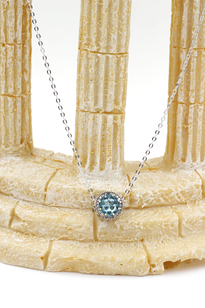 ocean heart crystal necklace