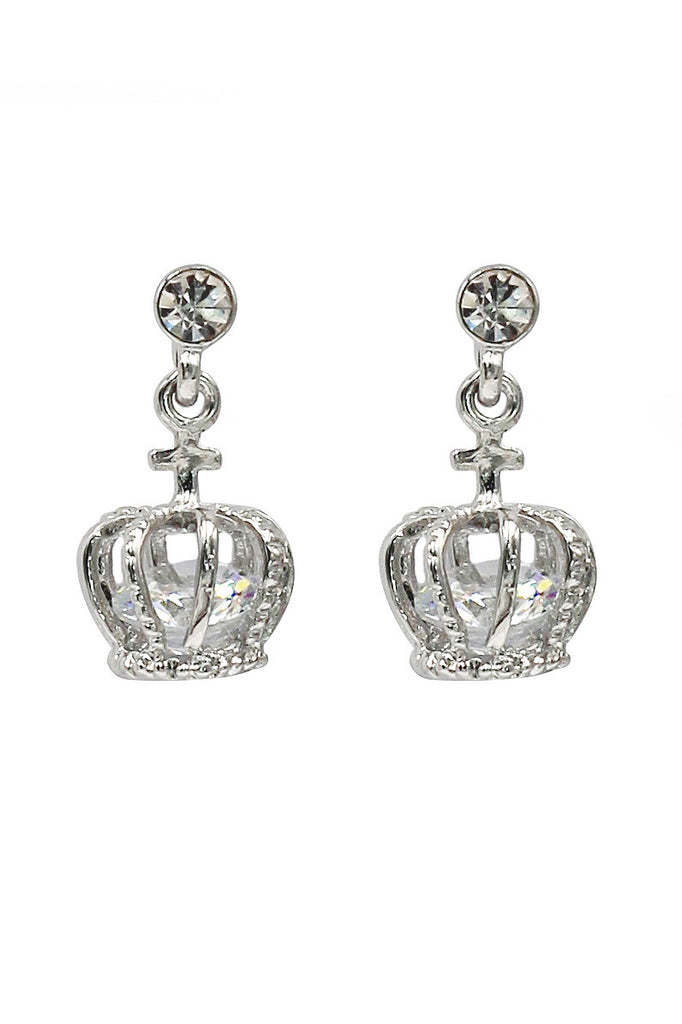 pendant crystal crown earrings