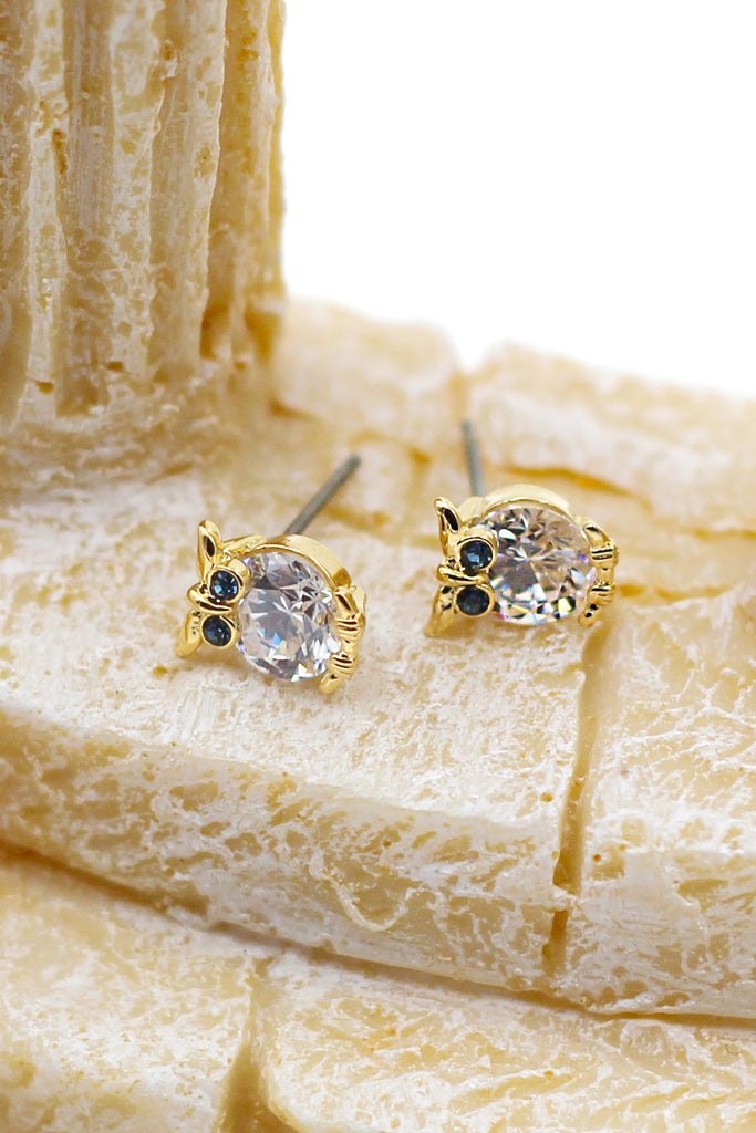 Mini Owl crystal earrings