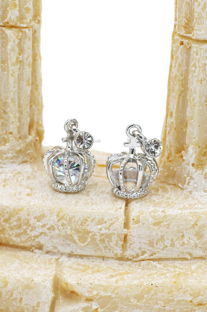 pendant crystal crown earrings