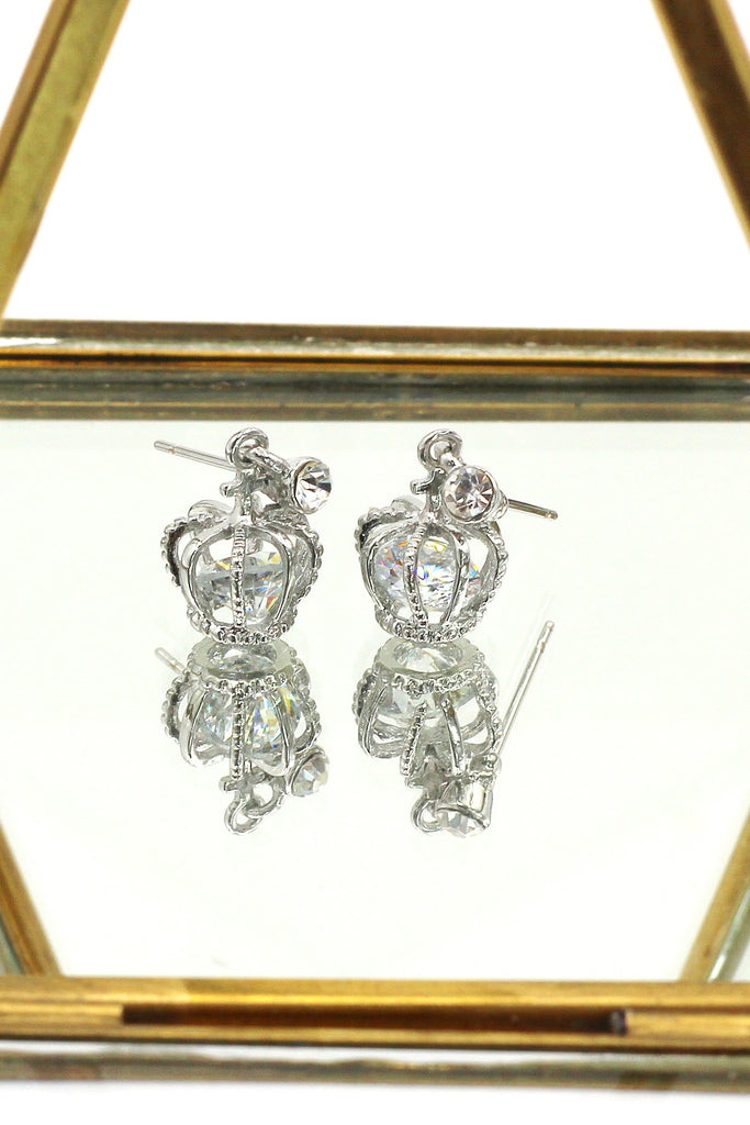 pendant crystal crown earrings