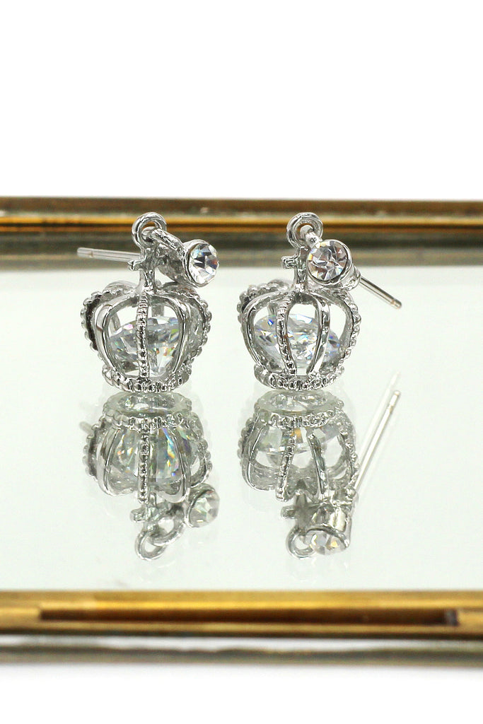 pendant crystal crown earrings