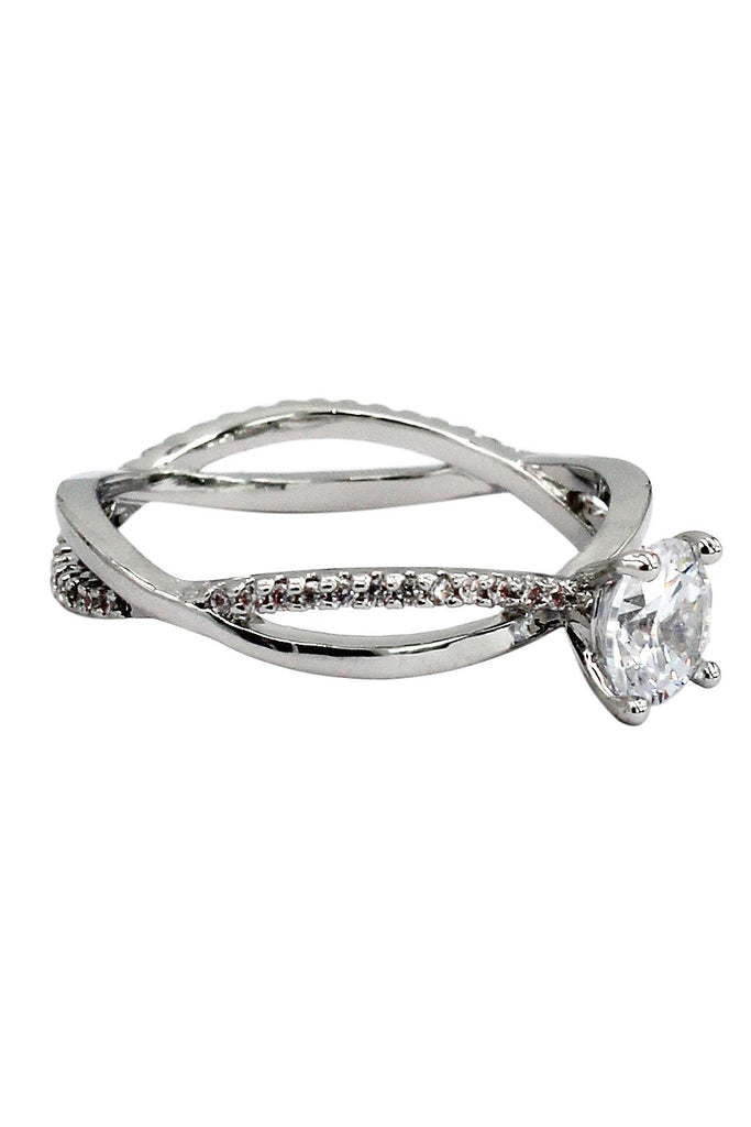 fashion cabinet intersect crystal ring