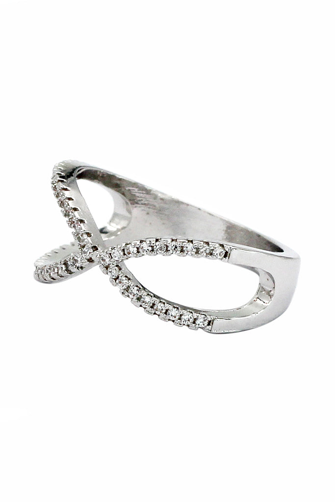 fashion cross crystal ring