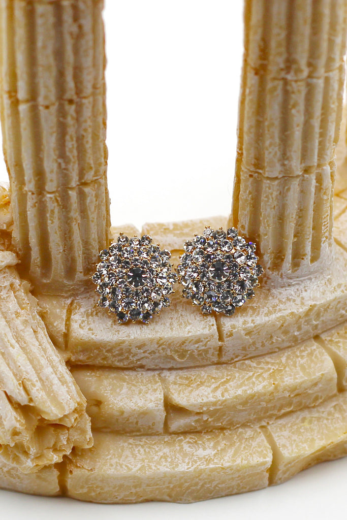 fashion flower crystal earrings