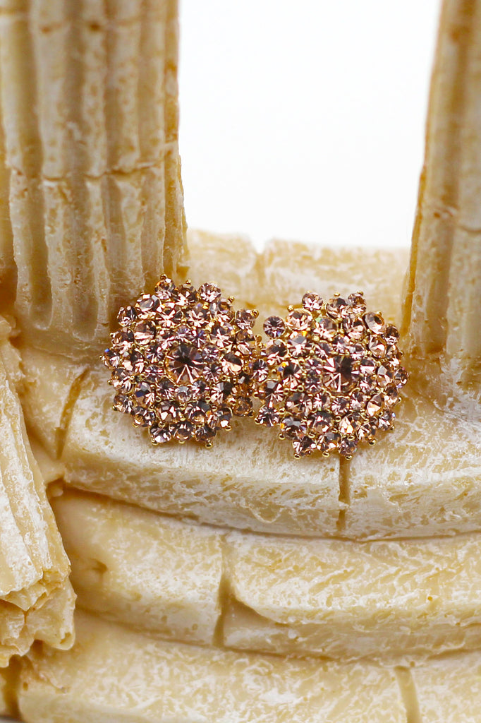 fashion flower crystal earrings