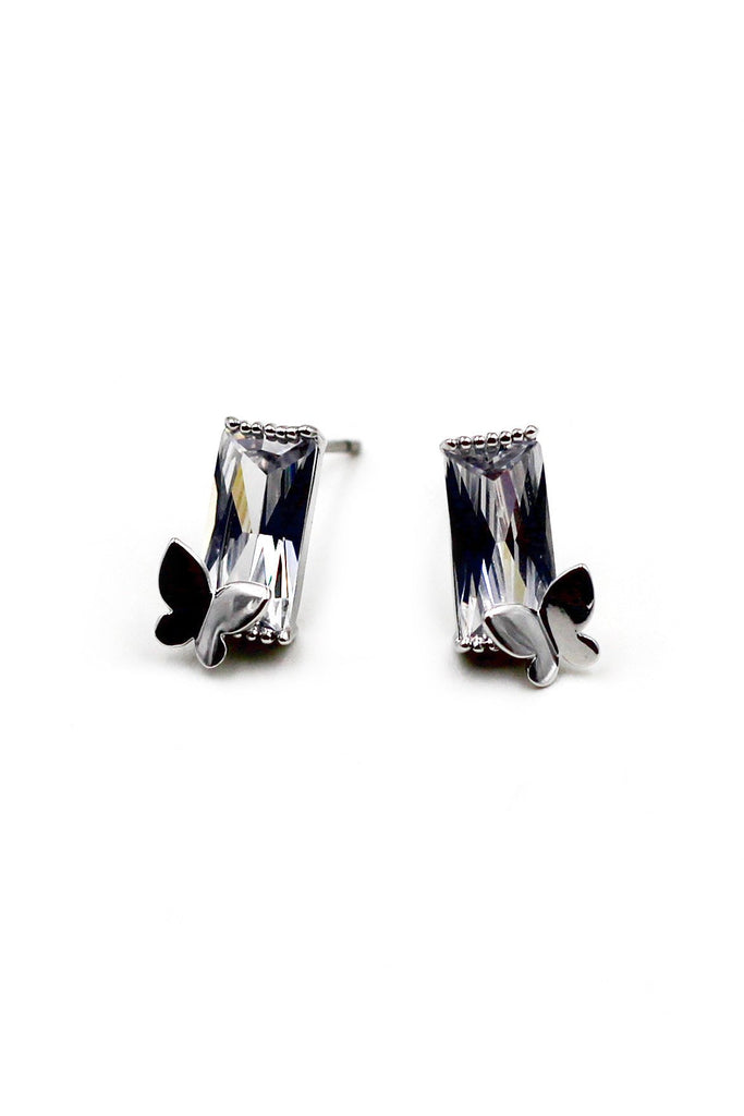 butterfly crystal earrings ring set