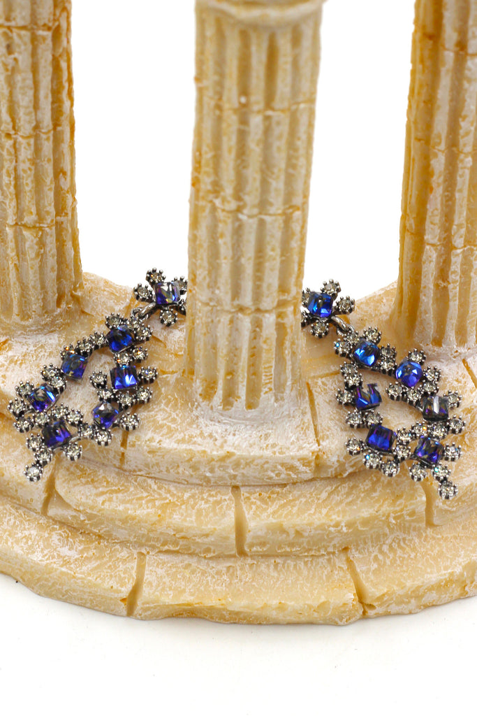 sparkling crystal silver earrings