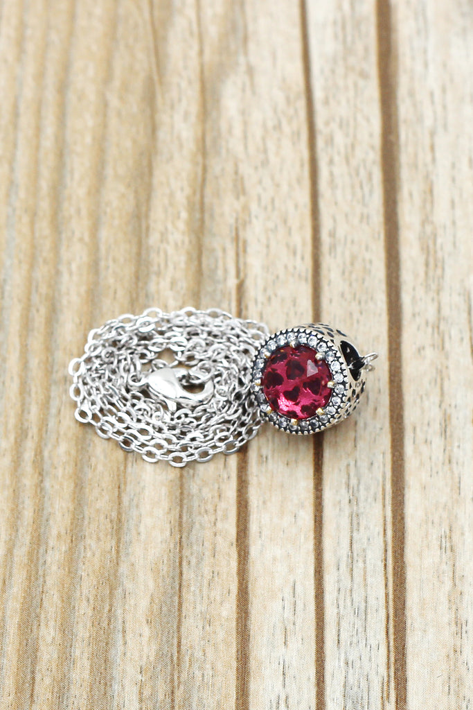 ocean heart crystal necklace