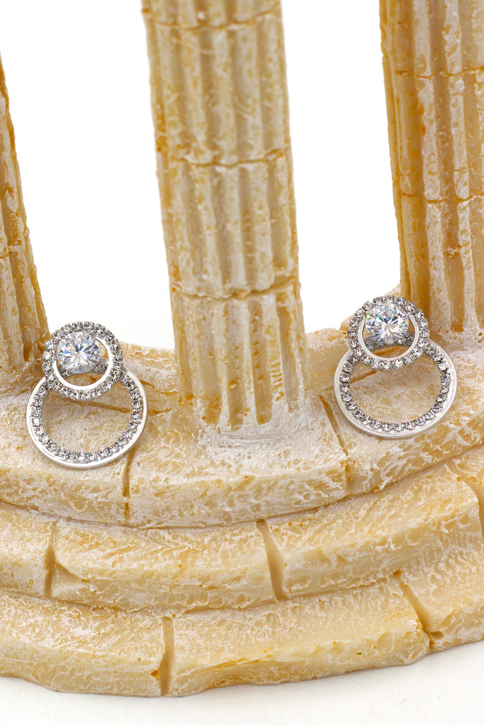 fashion circle rim crystal earrings