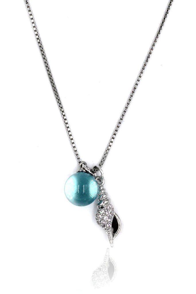 Fashion Planet Conch Necklace Earrings Set