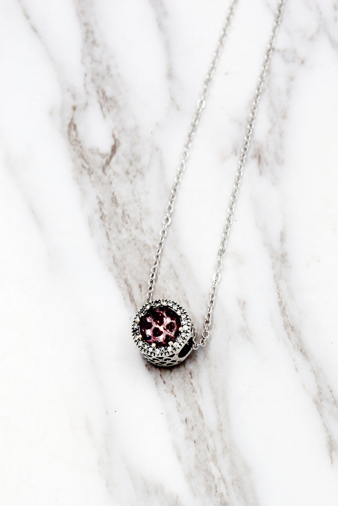 ocean heart crystal necklace